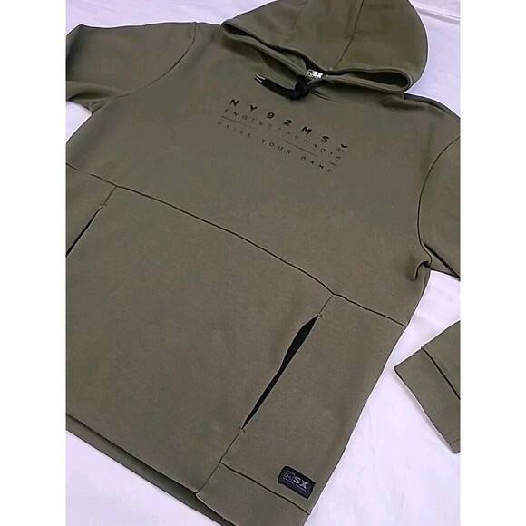 MSX By Michael Strahan OLIVE LRG Premium Ultra Soft Hoodie Jacket GYM Streetwear - Picture 2 of 7